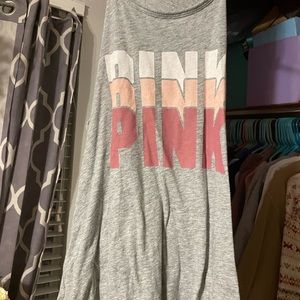 PINK scoop neck muscle tank top